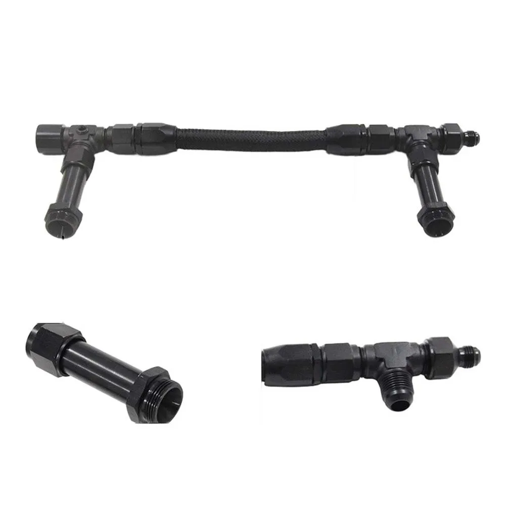 Dual Feed Fuel Line Kit 8AN with Real-Time Pressure Monitoring Gauge Designed for 4150 Style Carburetors and AN8 Connections