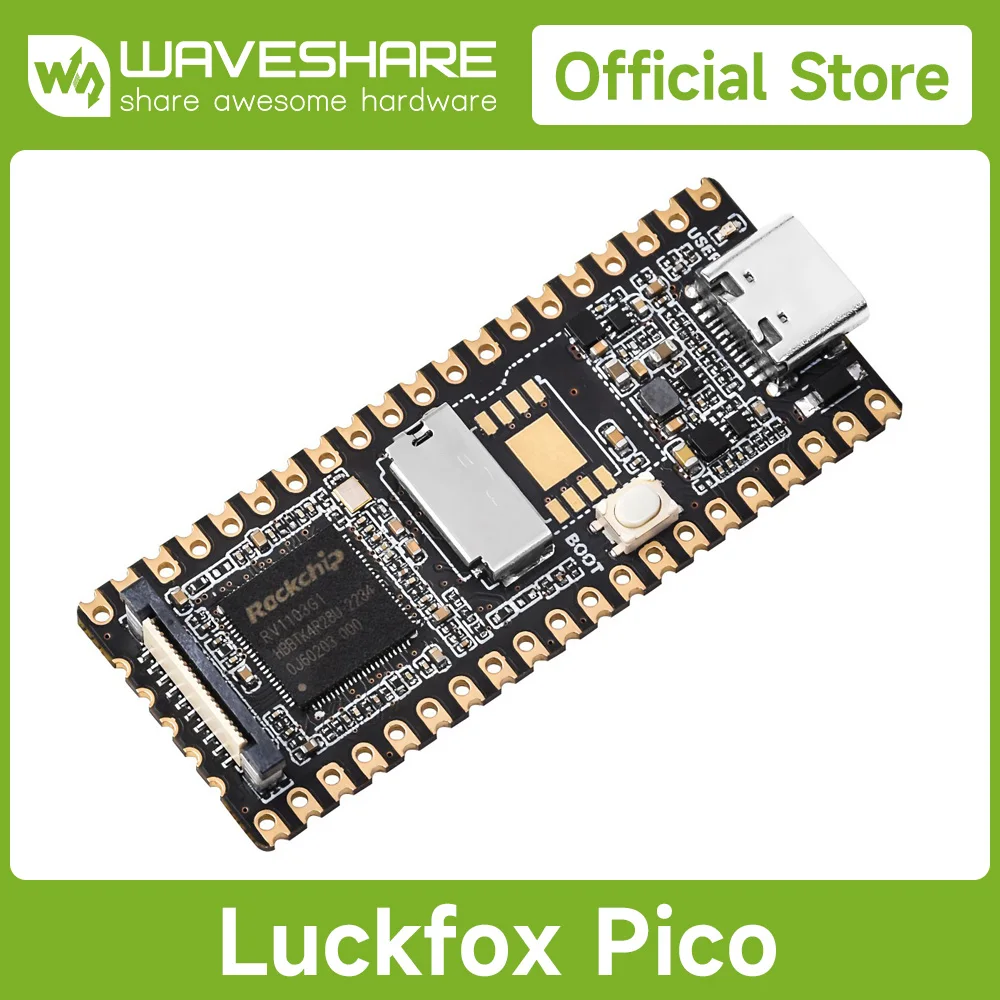 【Authorized Agency】LuckFox Pico RV1103 Linux Micro Development Board, Integrates ARM Cortex-A7/RISC-V MCU/NPU/ISP Processors