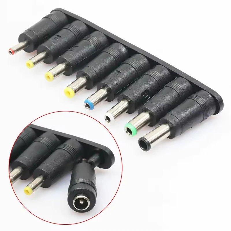 Type C To Universal Notebook Adapter DC Jack USB C Laptop Charging Cord 10Pcs Connector Tips + 1 Cable PC Laptop Charger Set Kit