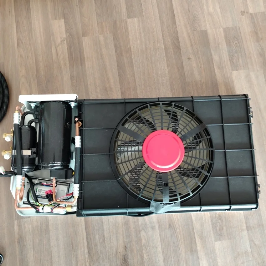 نظام تكييف الهواء للضاغط الدوار المزدوج للمقصورة المنفصلة وحدة التيار المتردد 24 فولت مكيف هواء لوقوف السيارات للشاحنة #4