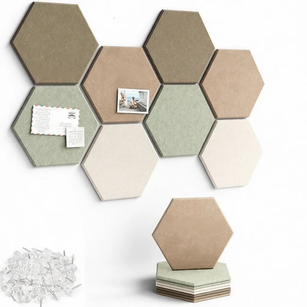 Honeycomb Sound Absorbing Wall Panels Felt Decorative Insulation Board Noise Reduction For Studio Gaming Room Decor