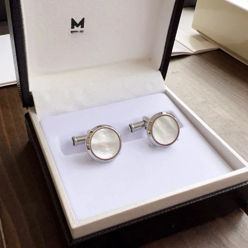 أزرار أكمام MB فاخرة من الفولاذ المقاوم للصدأ أزرار أكمام رسمية للرجال إكسسوارات حفلات الزفاف #3