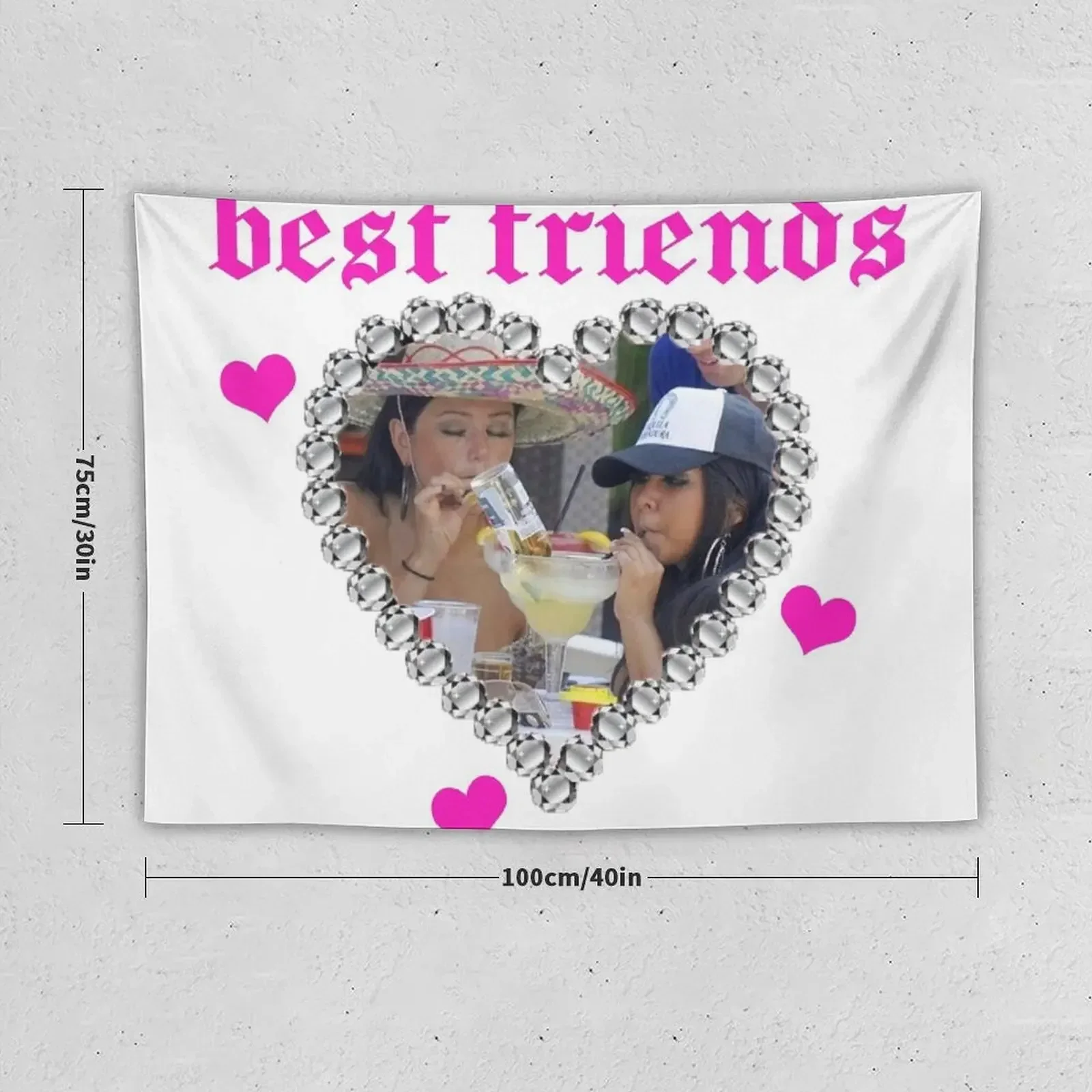 best friends / snooki and jwoww Tapestry Decoration Home Tapete For The Wall Tapestry