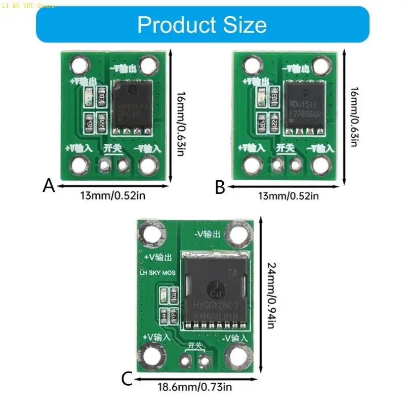 W3JE hohe Lastunterstützung MOS Switch-Treibermodul 5-26V für ein effizientes Stromverwaltung