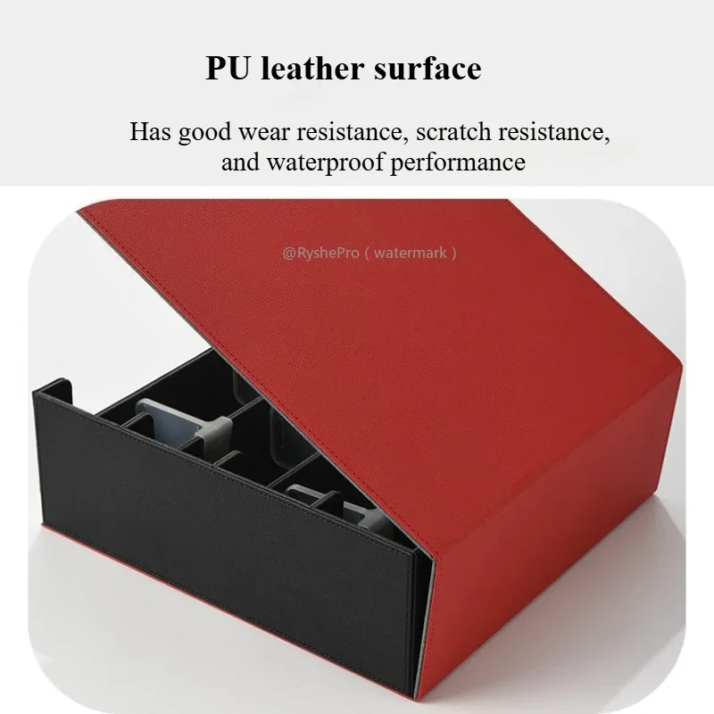 Caja de almacenamiento de tarjetas con capacidad para más de 3000 tarjetas comerciales, caja de cubierta de comandante con cierre magnético de cuero, compatible con YuGiOh MTG TCG y tarjetas deportivas