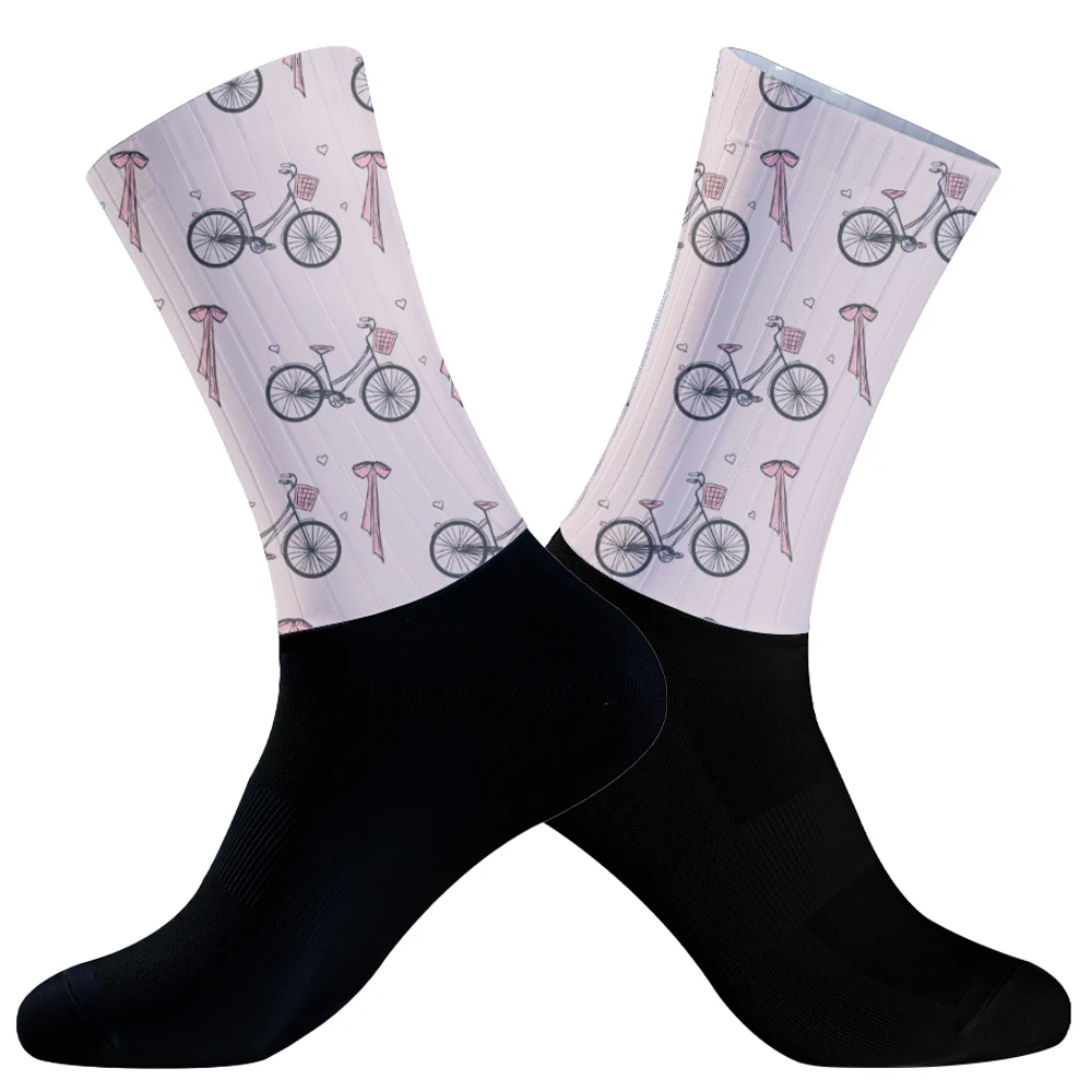 Chaussettes de sport en gel de pton pour hommes et femmes, respirantes, non ald, Pro Racing, Aero Bike Team, nouveau, 2021