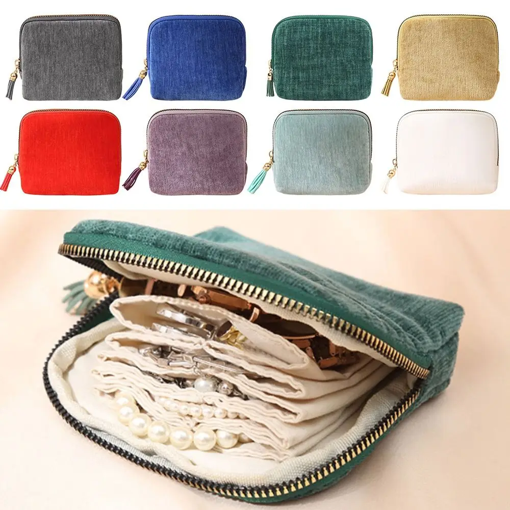 

Креативный подарок на молнии, сумка для хранения ювелирных изделий, фланелевой многофункциональный органайзер для ювелирных изделий, большой размер, повседневная сумка-органайзер