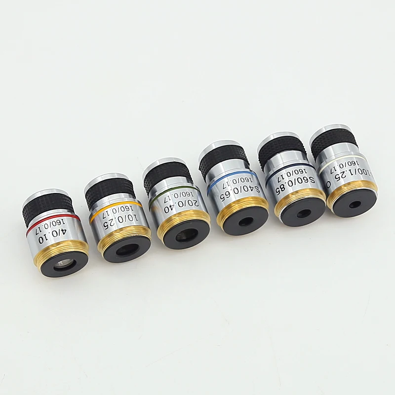 4X 10X 20X 40X 100X Achromatic Objective Lens for Biological Microscope 185