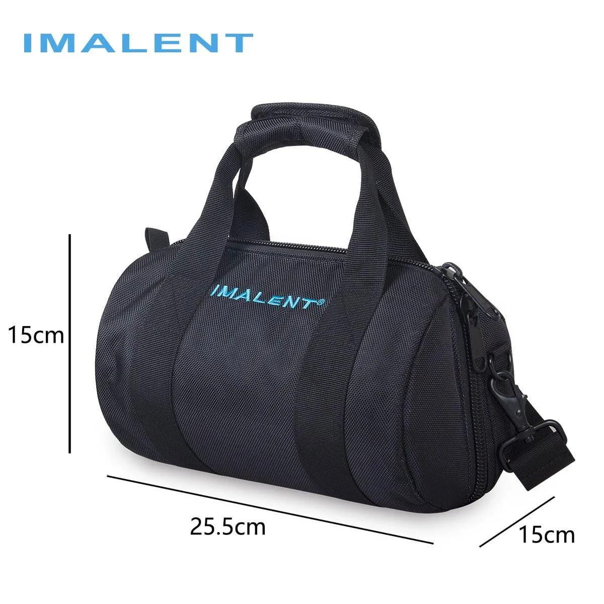 Imagem -02 - Imalent Nylon Lanterna Bolsa Bolsa de Ombro para Tocha Câmera Telefone Alta Capacidade