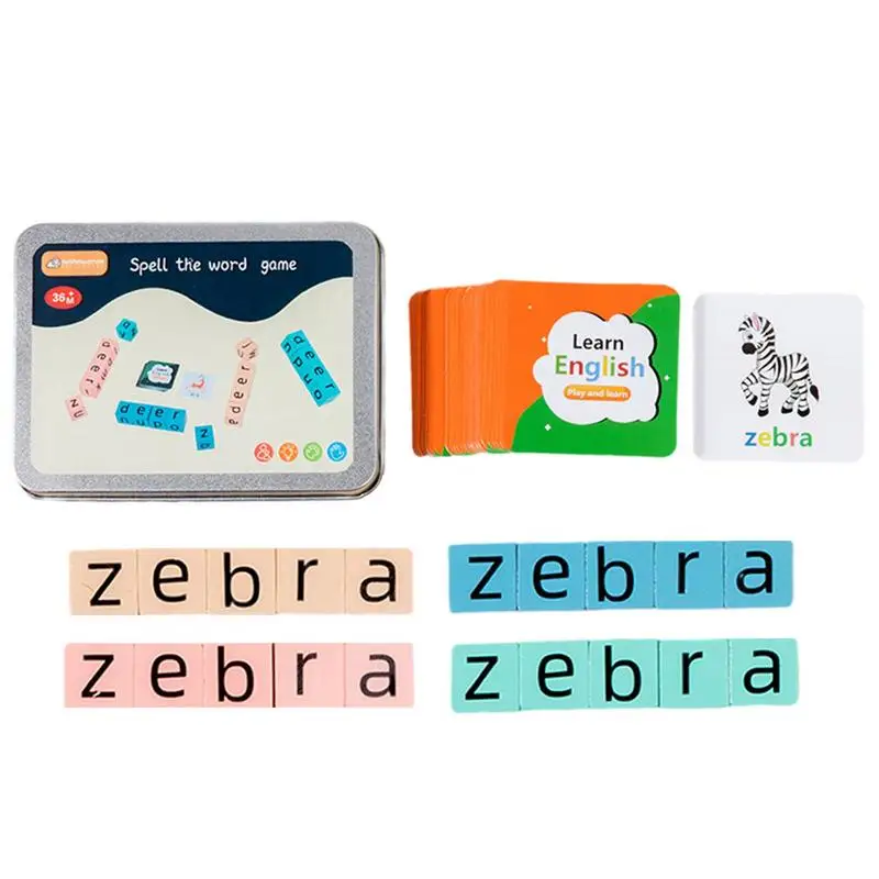 

Spelling Games For Kids Learning Words Alphabet Blocks Spelling Game Wooden Montessori Educational Toys Funny Puzzle Early