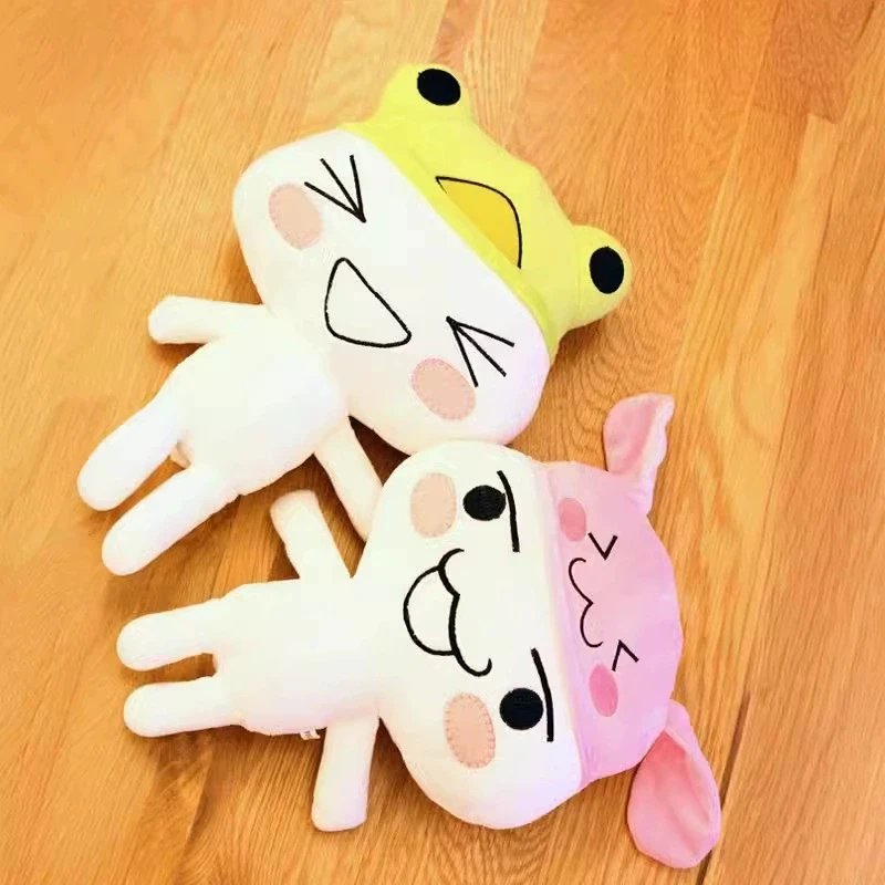 

Game Doko Demo Issyo Inoue Toro Cosplay Doll Cute White Cat Plush Bunny Frog Cotton Doll Room Decoration