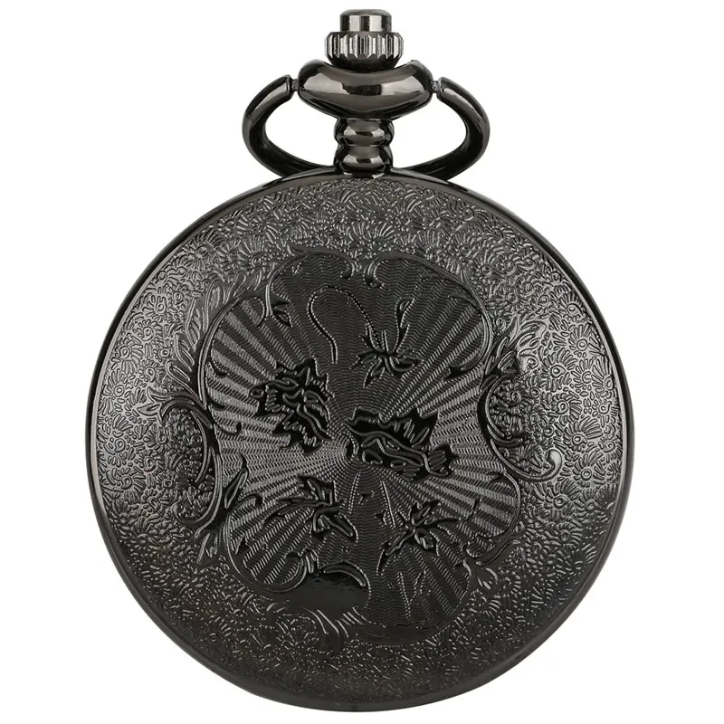 خمر نمط الذهبي الراعي الألماني الكلب تصميم الرجال النساء حركة كوارتز ساعة جيب الرقم الروماني سلسلة بدلاية ساعة