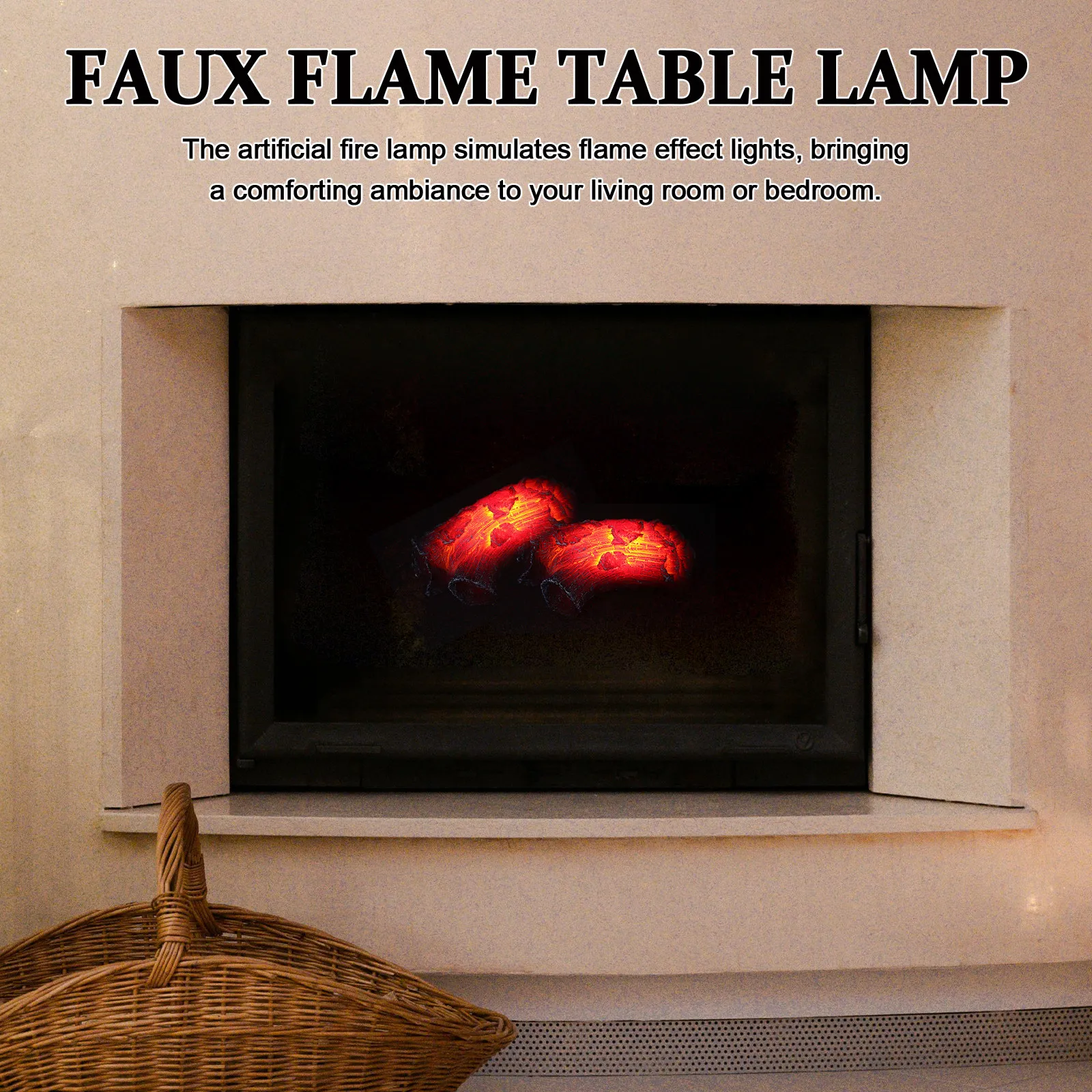 

Настольная лампа с имитацией пламени для декора интерьера, имитирующая эффект живого огня, для спальни и столовой