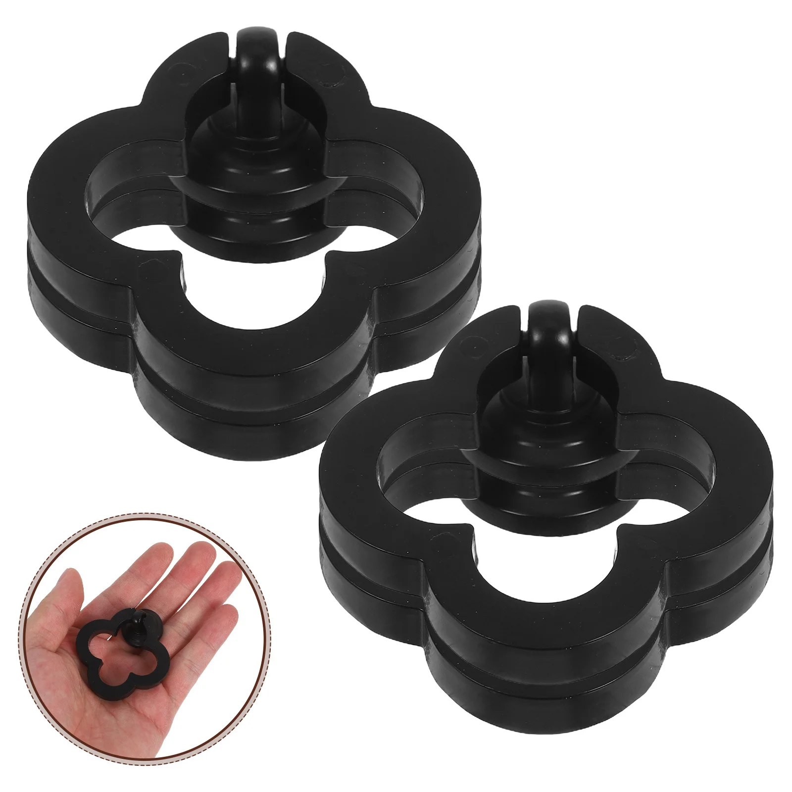

4 pcs Flower Cabinet Knobs Zinc Alloy Drawer Pulls Ring Knobs For Cabinets Drawers - Kitchen Dresser Handles