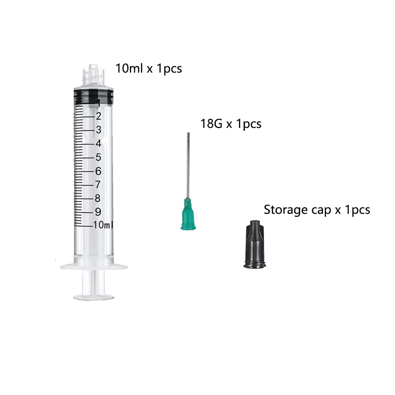 5 Stück/Set Dosierspritze mit stumpfen Nadeln, 5 ml Spritzen, Nadeln 14G 15G 18G 20G 21G – Detail 2