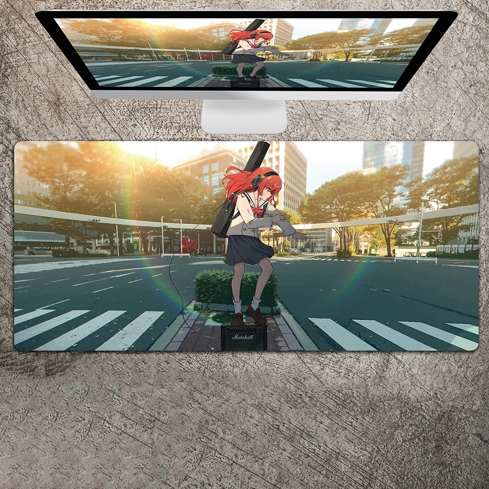 

Bocchi The Rock Bond Band Kita Ikuyo Anime Cartoon Second Dimension Girl Hd Printed Mouse Pad Anime Style Rubber Desk Mat