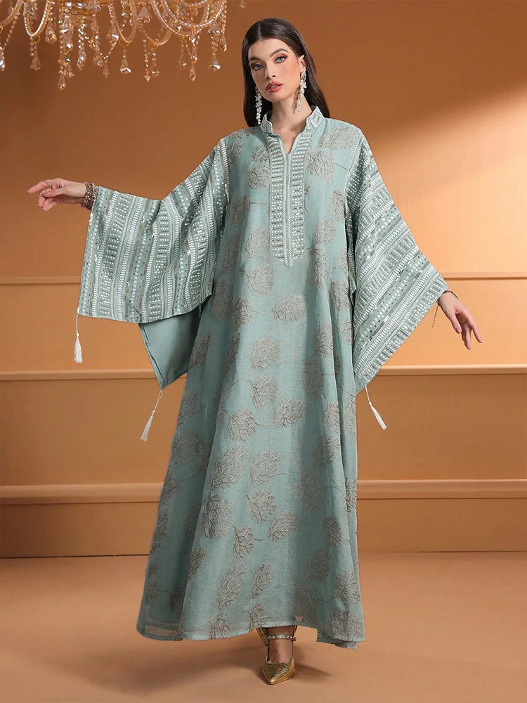 

Ид Марокко женское платье мусульманская абайя вечерние Джалабия Рамадан длинные платья с вышивкой абайи Vestidos кафтан арабский халат Дубай вечерние