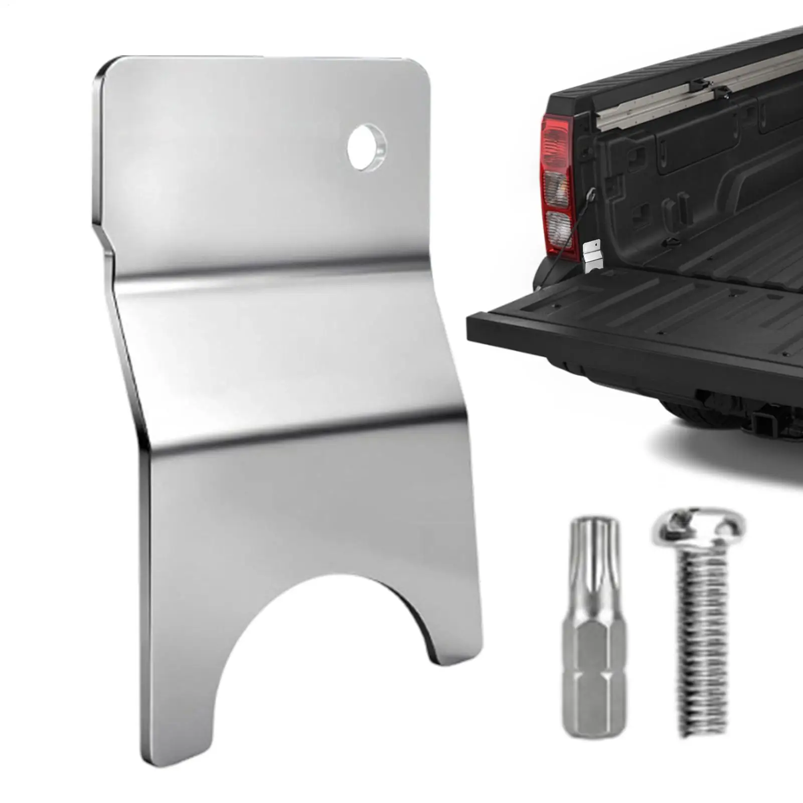 Tailgate Lock Heavy-Duty Secure Anti-Theft No-Drill Rust-Resistant Protector Tailgate Latch for Door Gate Load Dump Security