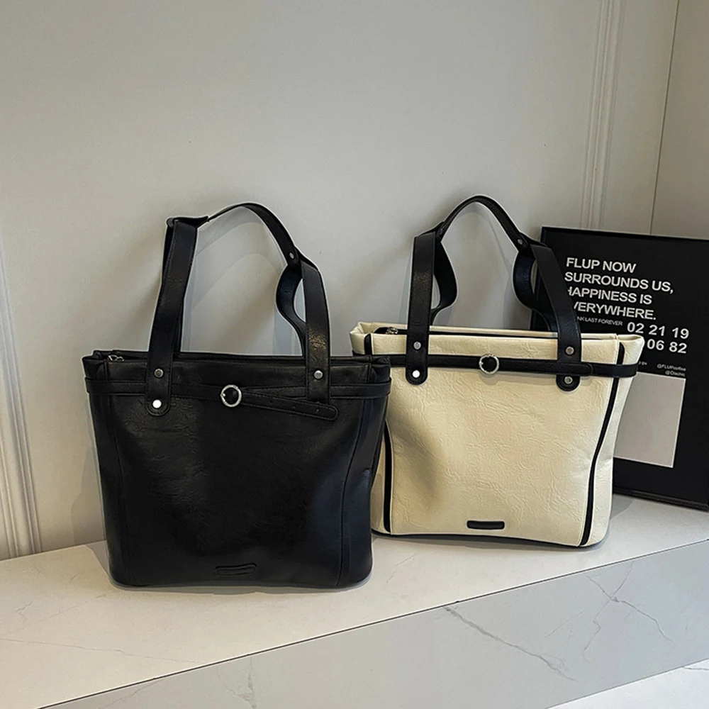 

Retro Multi Purpose Shoulder Bag For Women Spring Autumn New Fashion Texture Tote Bag Large Capacity Underarm Briefcase Backpack