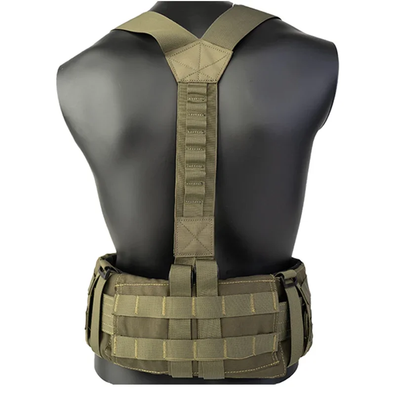 Tactical Harness Heavy Duty Waist Belt Y-type Duty Belt Harness Shoulder Combat Sling Strap Hunting Accessories