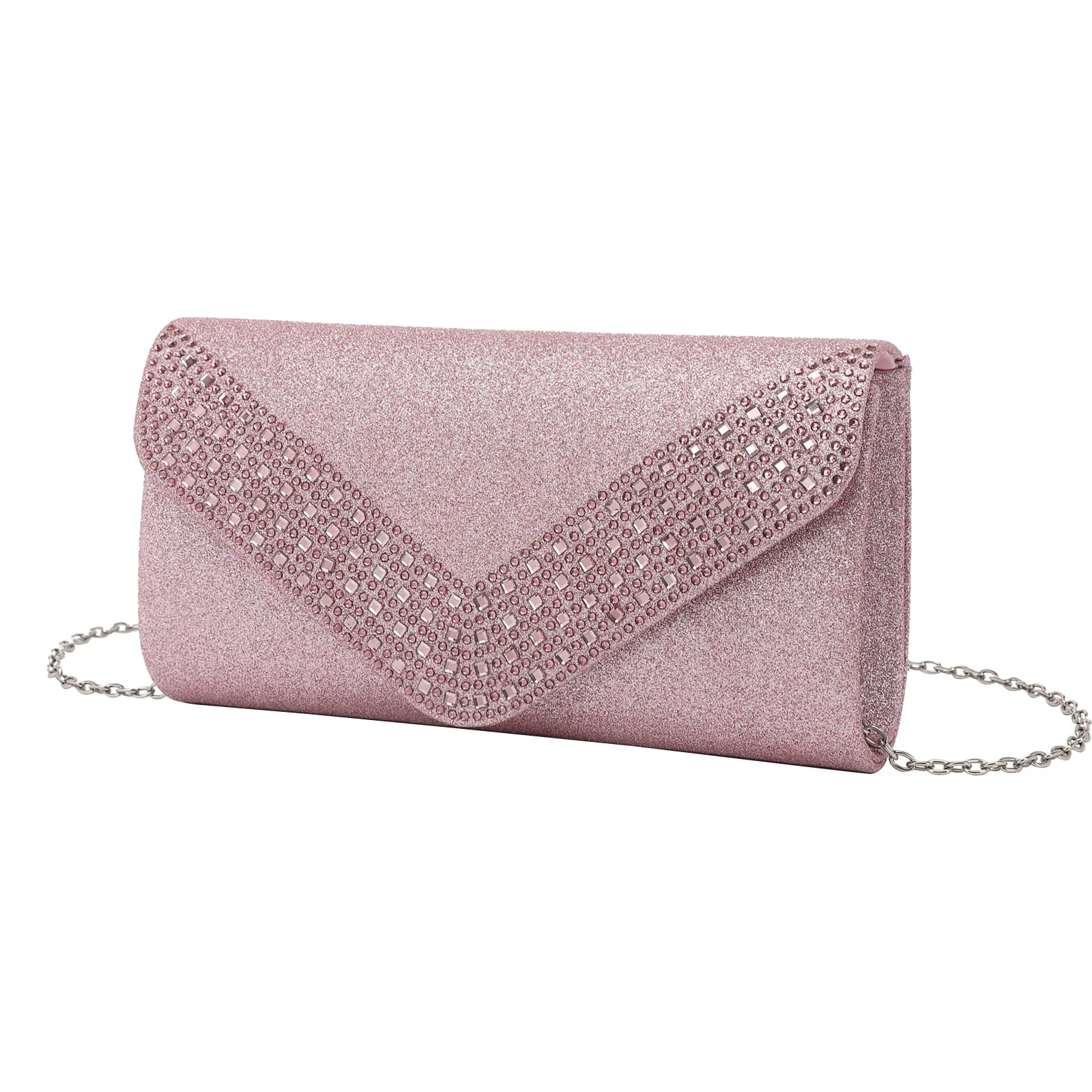 

Women's Fashion Atmospheric Dinner Envelope Bag Evening Shiny Clutch Chain Shoulder Messenger Bag Pochette Elegante Da Cerimonia