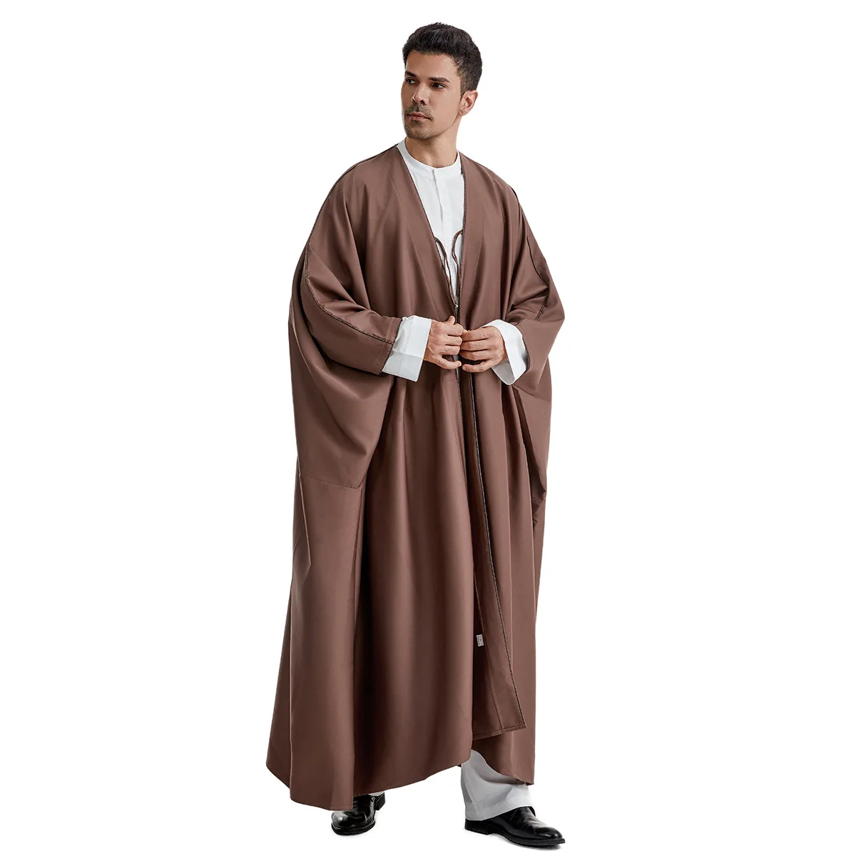 Djellaba de Ramadan, Abayas de Eid, Kaftan de Oração para Homens Muçulmanos, Abaya Aberta Turca, Cardigan Árabe, Robe Marroquino, Jubba Thobe, Dishdasha Islâmica