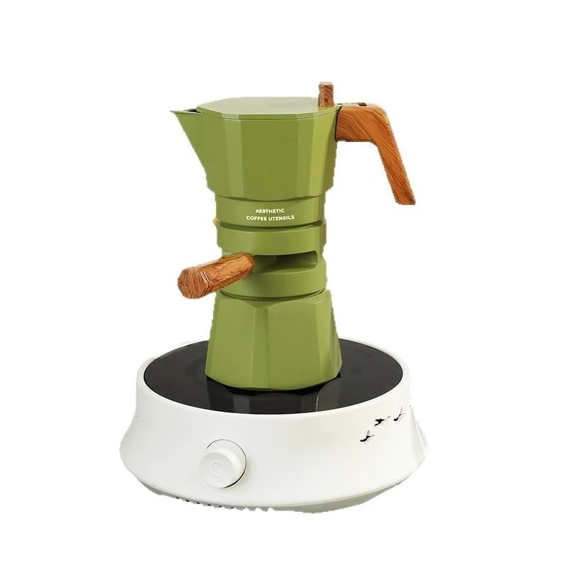 

Household Double Valve Coffee Pot Espresso Extraction Pot Mocha Coffee Machine Hand Brewing Three-piece Set