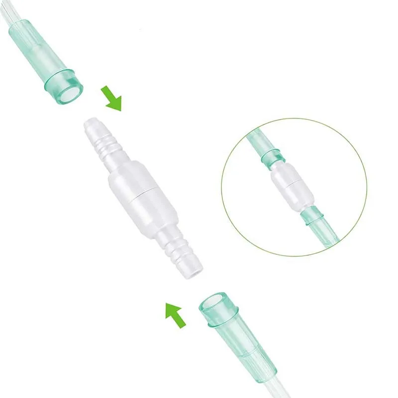 10Pcs Disposable Nasal Tube Connector Tubing Swivel Portable Hose Cannula Fitting Comfort Oxygen Tubing Swivel Connector