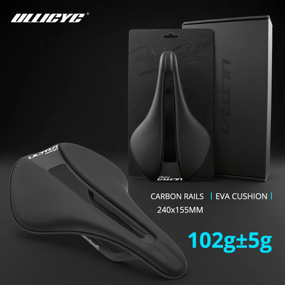 

ULLICYC Ultra EVA Cushion Ultralight Bicycle Saddle 148g 240x155mm Carbon Saddle Bicycle Seats for MTB Road Gravel Bike Parts