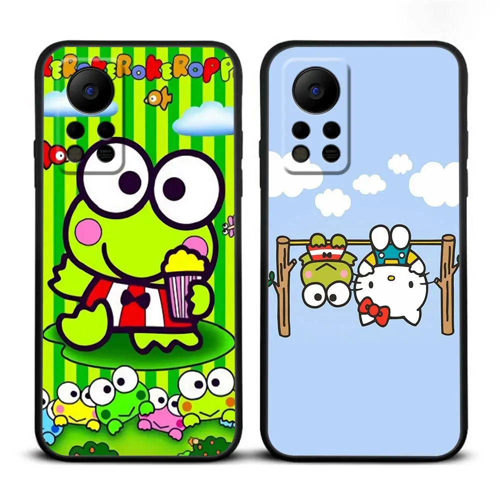 Cute F-Frog K-Keroppi Phone Case For Infinix TECNO SPARK 8 7 6 Go 5 HOT 30 30I 20 20I 20S 12 12I 11 11S 10 10I 10S Case Funda