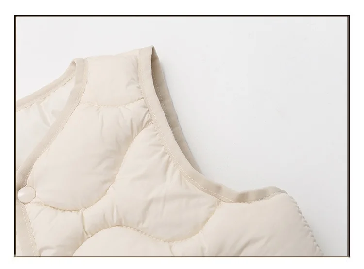 Warme, dicke Kinderwesten für Herbst und Winter, leichte Westen für Jungen und Mädchen, Studenten, Outdoor, ärmellose, einfarbige Baumwollwesten – Detail 11