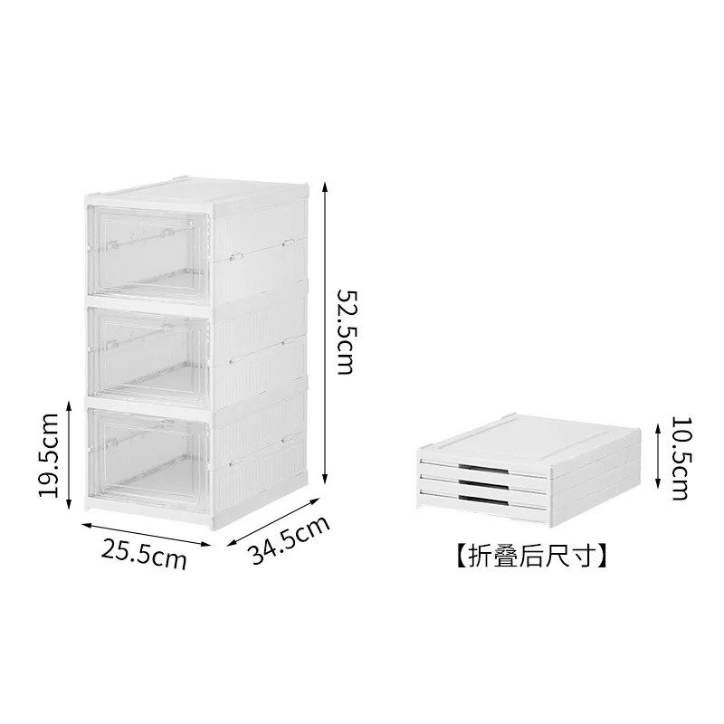 

Shoes Box Foldable Transparent Sneaker Shoe Storage Organizers Box Stackable Dustproof High-top Cabinet Shoe Rack Shelf