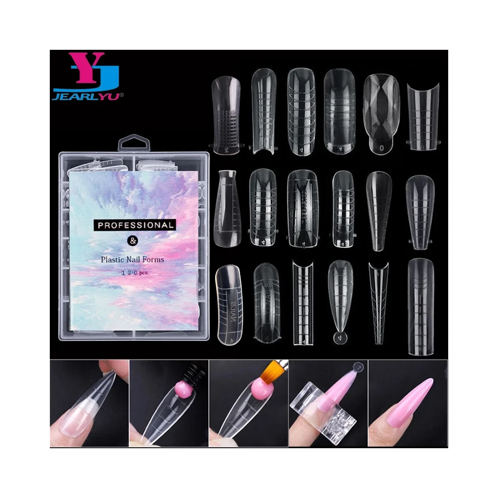 Multi Nail Forms Quick Building Gel Polish Molds For Extending  Tip Acrylic Sculpted Nail Art DIY Manicure Tools Equipment