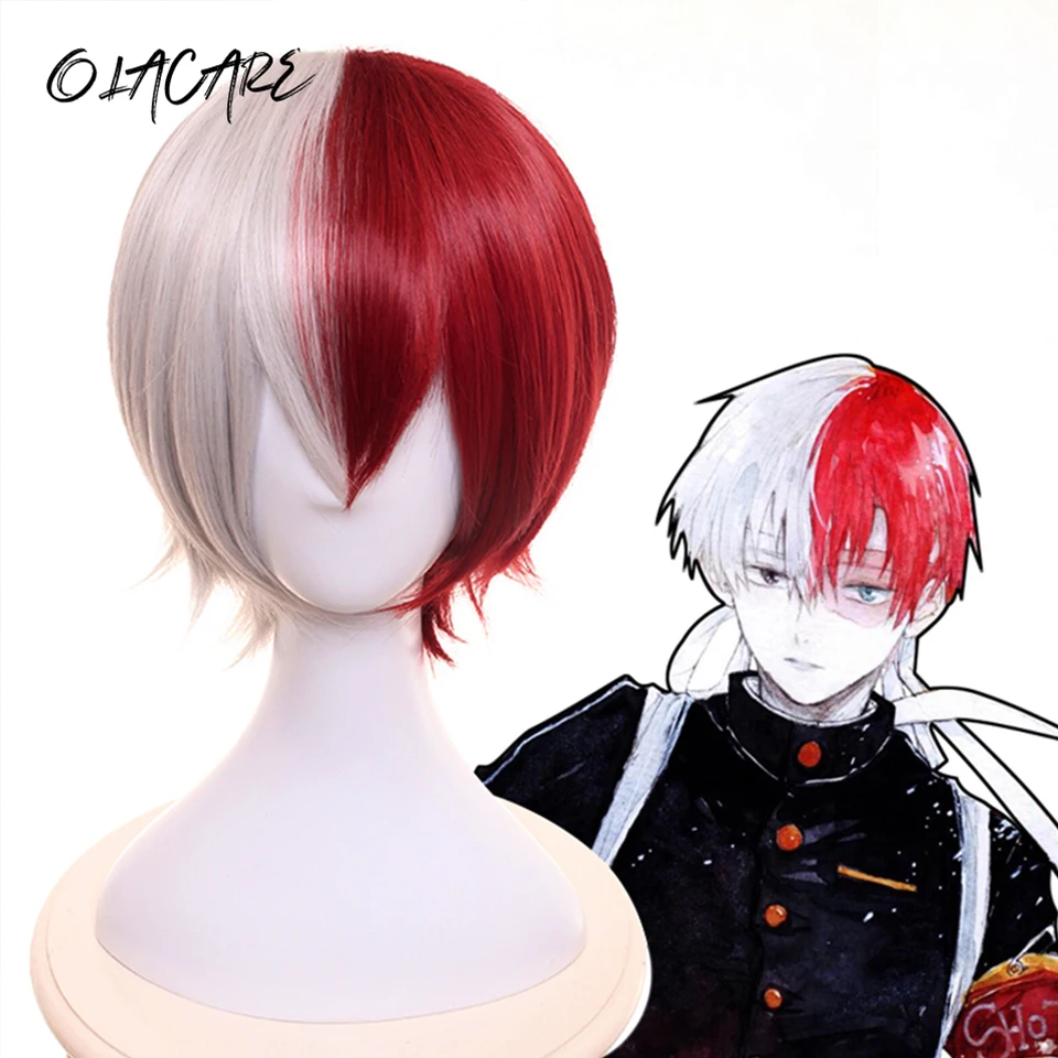 

Аниме 20 см короткий прямой парик для косплея черный, белый, зеленый, коричневый, фиолетовый, синий, серый, красный, золотой, мужские и женские термостойкие синтетические волосы