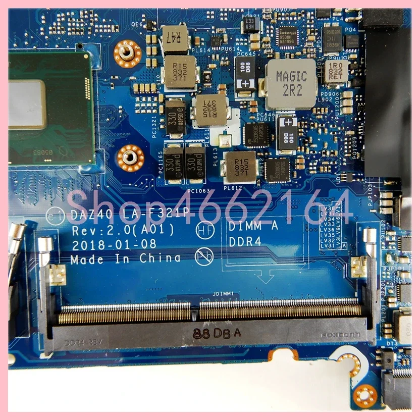 Imagem -03 - Laptop Motherboard para Dell La-f321p I58350u I79650u Cpu Notebook Mainboard Latitude 14 7490 100 Testado ok