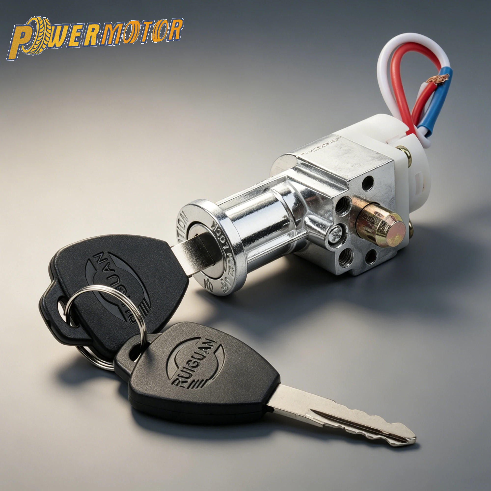 Motorcycle Ignition Switch With Battery Charger Mini Lock For Jialing Zongshen Lifan Loncin Scooter E Bike 2 Keys Accessories