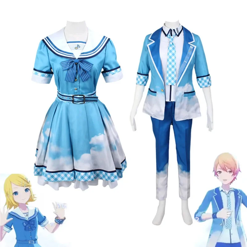 Anime Project Sekai Colorful Stage Feat Cosplay Costume Azusawa Kohane Tenma Tsukasa Women Men Halloween Party Dress Uniform Set