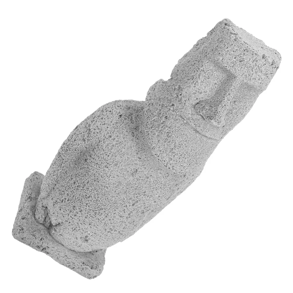 

1pc Moai Statue For Fish Desktop Moai Adornment Tank Aquarium Decor Desktop Garden Landscape Small Stone Sculpture