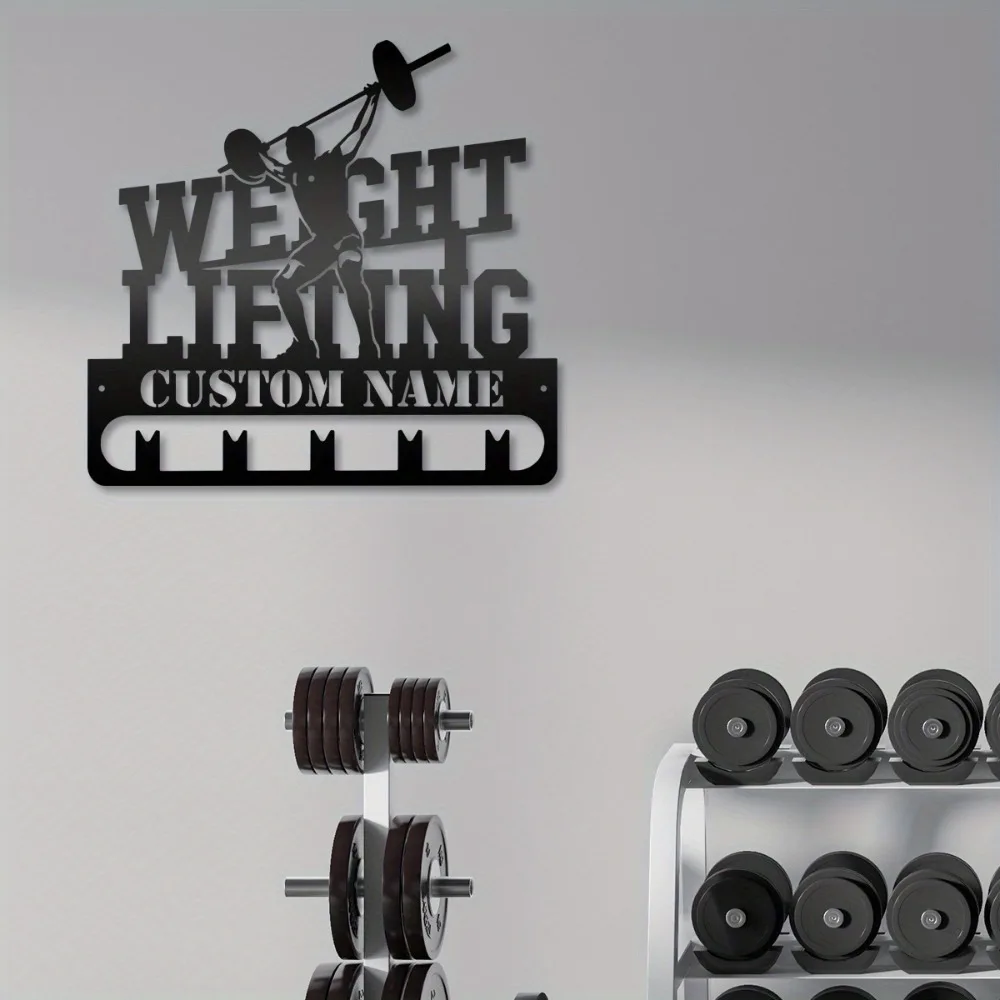 رف كأس رفع الأثقال الحديدي المخصص لعرض الشرفات والميداليات هدية عيد الميلاد المثالية لرافعات مخصصة