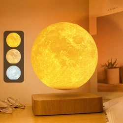 16Colors Floating Galaxy 3D Moon Lamp with Remote Control RGB Levitating Moon Lamp for Home Office Room Decor Kids/Adults Gifts