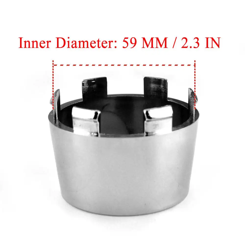 GTownworks 4pcs 63mm OD 59mm ID Wheel Center Cap For #C803001 American Racing Pro Series/ Weld Racing Anglia Rim Center Caps ABS