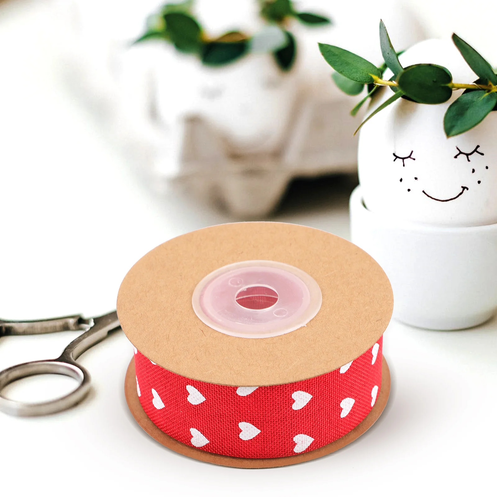 

Love Valentine's Day Gift Wrapping Decoration Wedding Party Strong Fray Resistant Ribbon Heart Pattern
