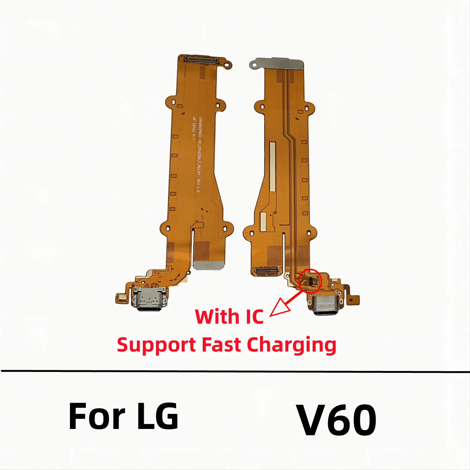 USB Charger Dock Connector Board Charging Port Flex Cable For LG V60 ThinQ 5G