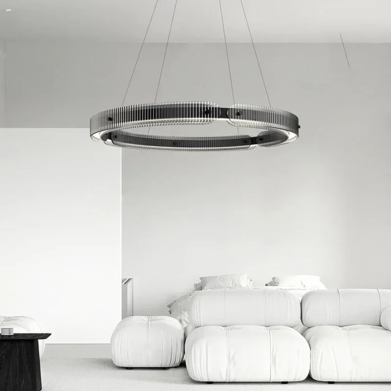 

Italian minimalist living room, modern minimalist chandelier, high-end ring designer, light luxury home decor