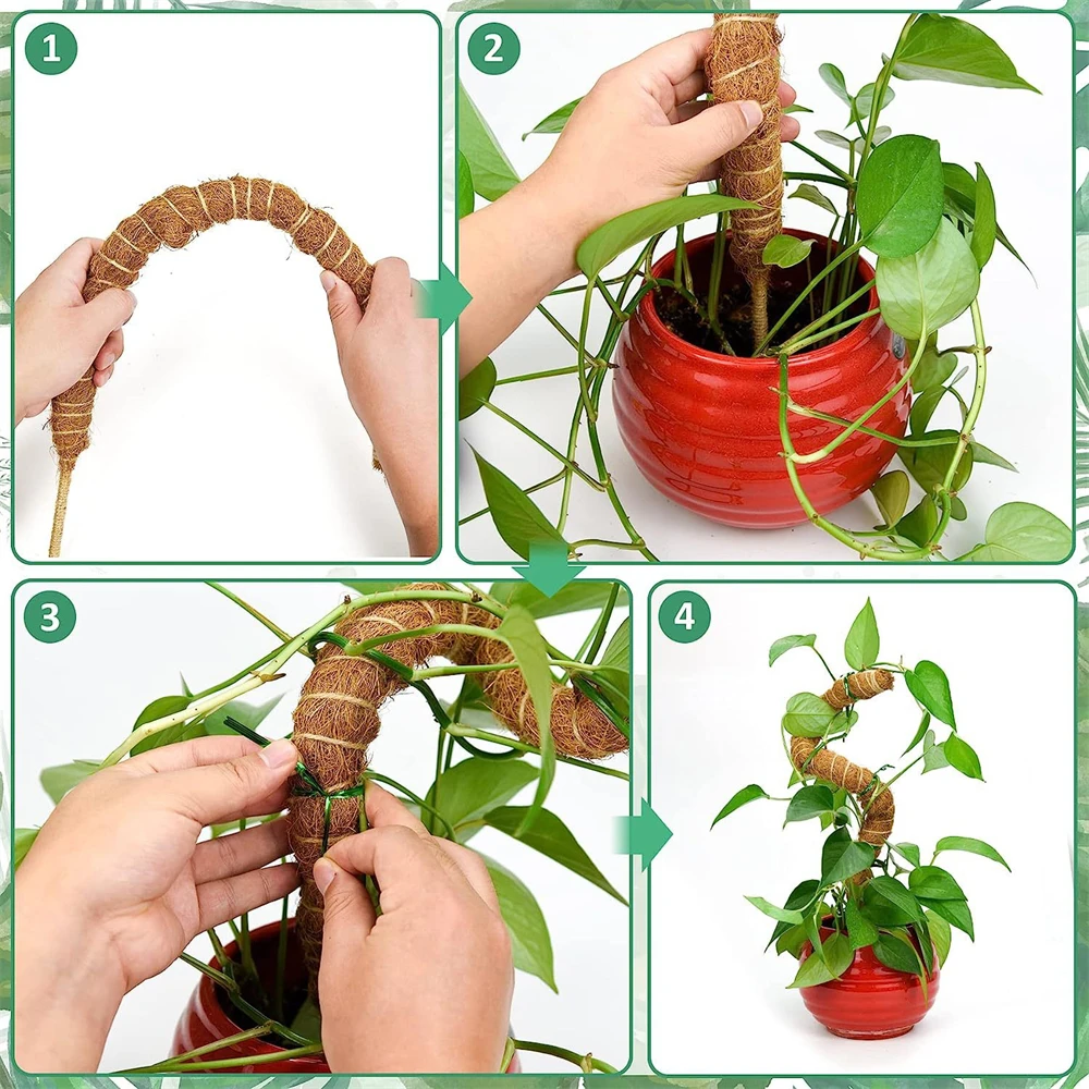 1PC DIY Modeling Plant Climbing Rod Climbing Vine Coconut Palm Rod Can Be Bent and Shaped Moss Rod jardin Gardening Pillar