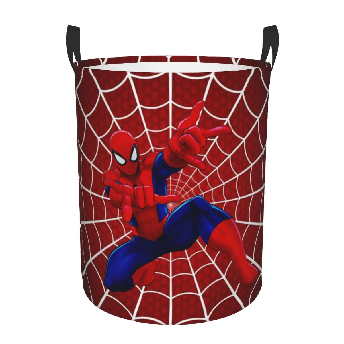 Custom Spider Man Laundry Hamper Large Storage Basket Kids Nursery Toy Organizer