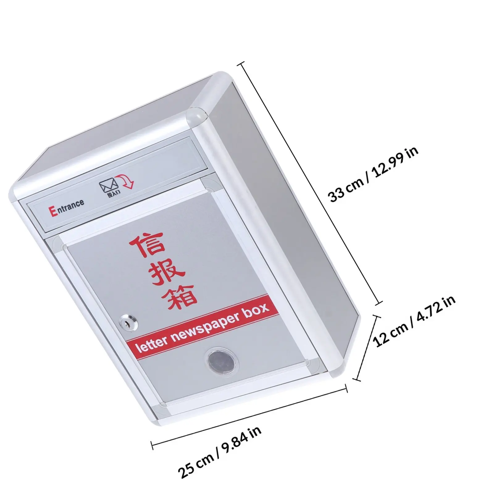 1Pcs Outdoor Newspaper Box Simple Design Large Capacity Post Box for Letters Magazines Documents Newspaper Case