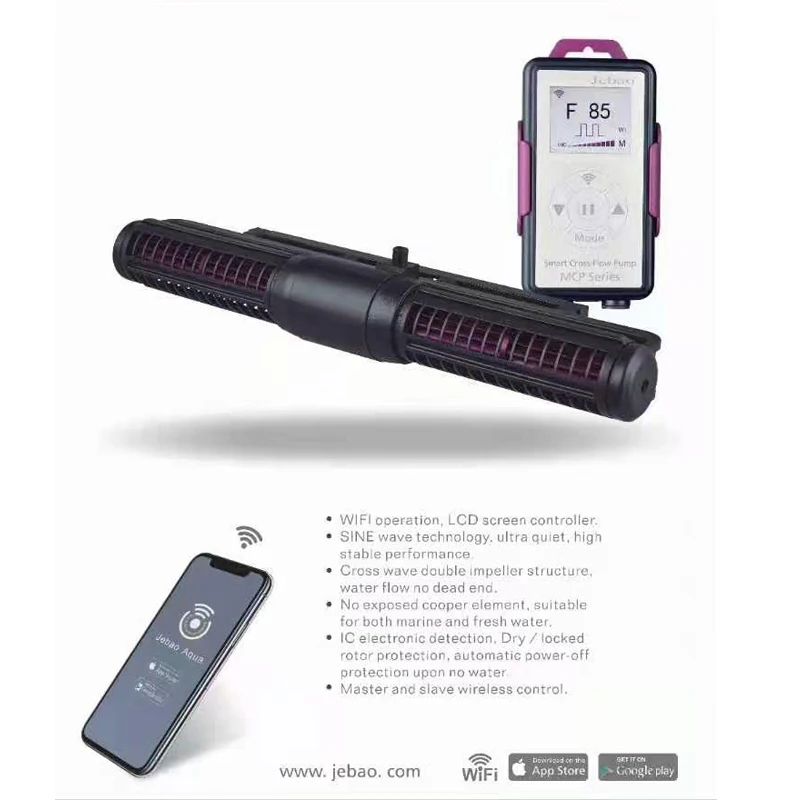 Jebao-bomba de flujo constante para tanque de peces, dispositivo de onda de 110-240V, versión WIFI, Crossflow, MCP, ECP, 70, 90, 120, 150, 180
