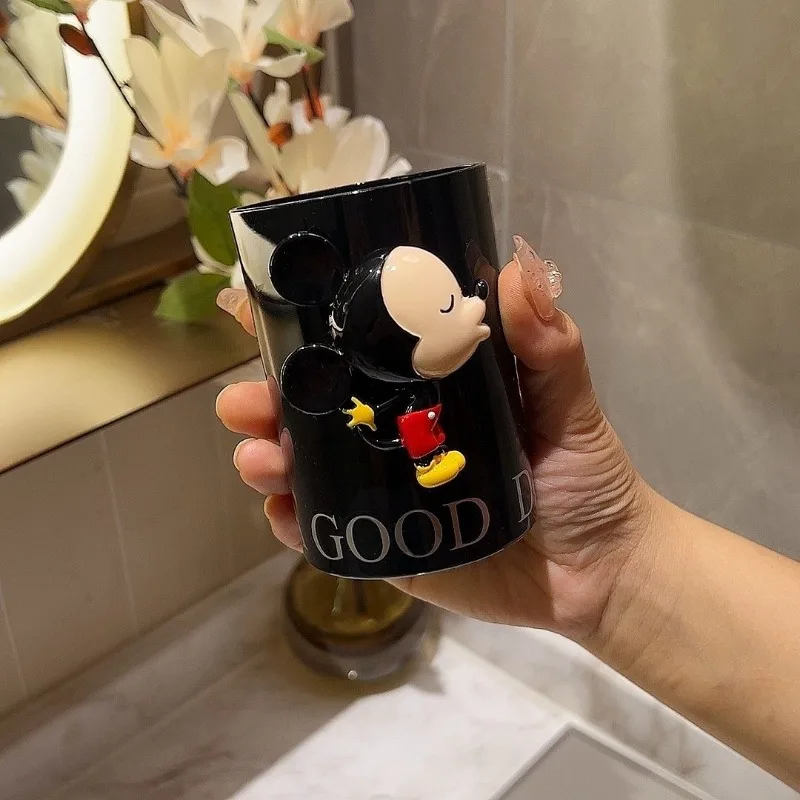 Disney Mickey Mouse New Cute Student Dormitory Household Light Luxury Fashion Cartoon Creative Pattern Couple Mouthwash Cup