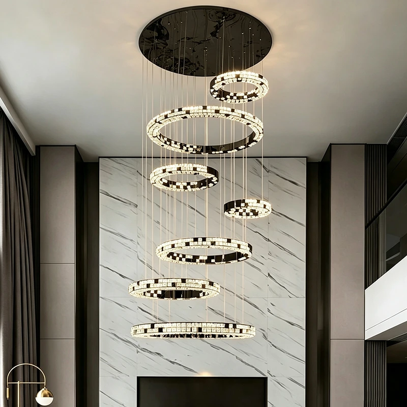 Modern home decor led lights pendant light lamps forstaircase Chandeliers for living room hanging light indoor lighting